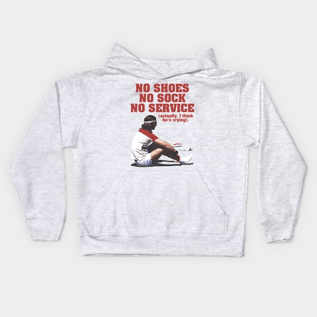 No Shoes, No Sock, No Service ● The Baumer Kids Hoodie by darklordpug